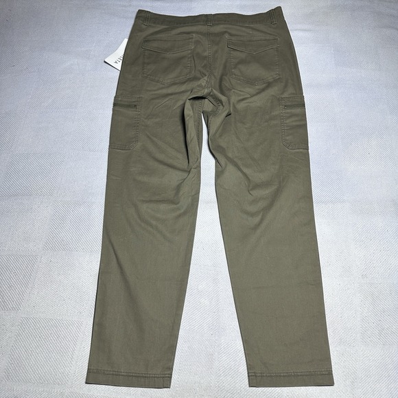 NEW Athleta Summit Cargo Pants Womens 10 Olive Green Stretch Side Stripe NWT - Picture 8 of 15